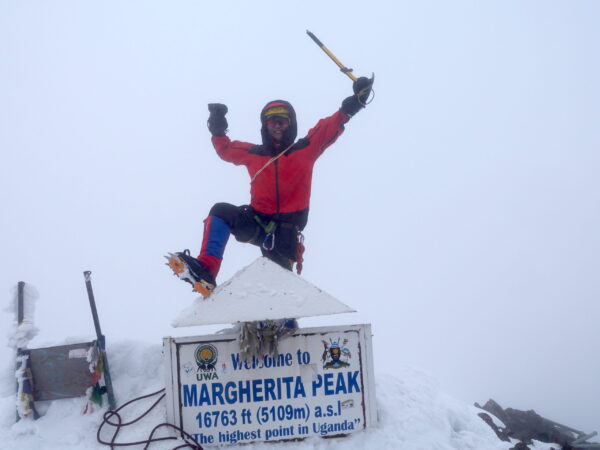 Reaching Margheritah Peak