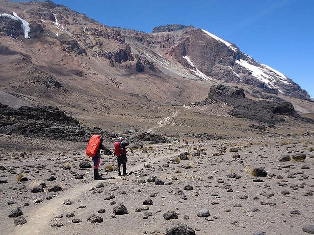 Climbing throuth the umbwe route of mount Kilimanjaro